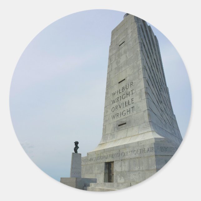 Sticker Rond Monument des frères Wright (Devant)