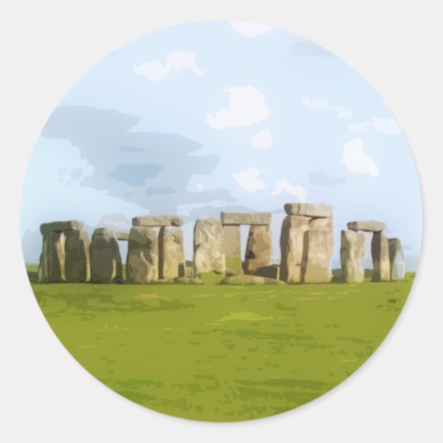Sticker Rond Monument du cercle de pierre de Stonehenge (Devant)