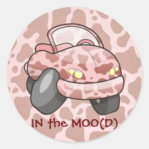 Sticker Rond Moo Car