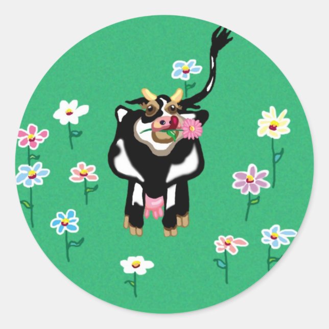 Sticker Rond Moo Cow (Devant)