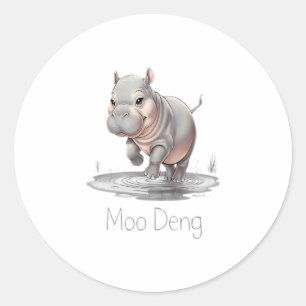 Sticker Rond Moo Deng 2024