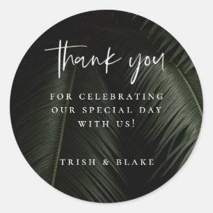 Sticker Rond Moody Tropics Merci