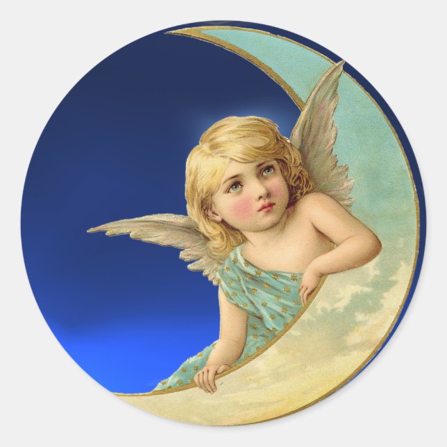STICKER ROND MOON ANGEL (Devant)