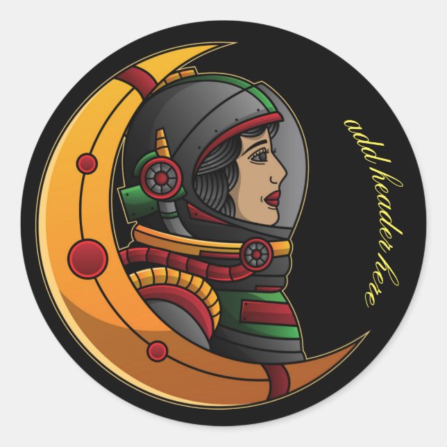 Sticker rond Moon Challenge (Devant)