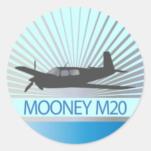 Sticker Rond Mooney M20 Aviation