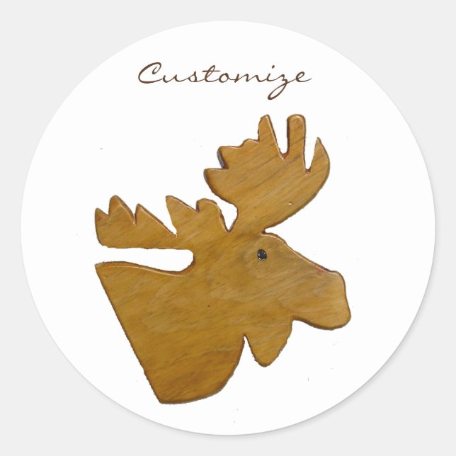 Sticker Rond Moose Head Thunder_Cove (Devant)
