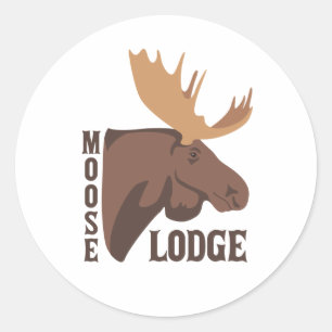 Sticker Rond Moose Lodge