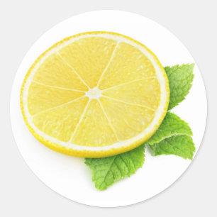 Sticker Rond Morceau de citron