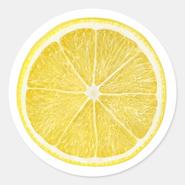 Sticker Rond Morceau de citron (Devant)