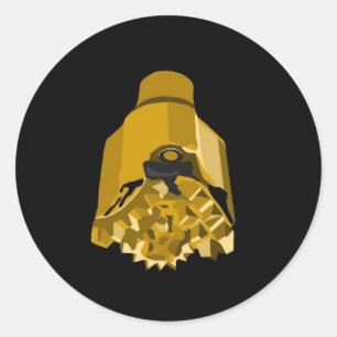 Sticker Rond morceau de forage noir