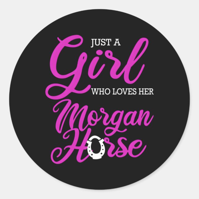 Sticker Rond Morgan Horse Juste Un Qui Aime Ns (Devant)