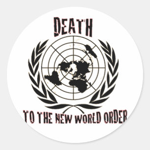 STICKER ROND MORT DU NOUVEL ORDRE MONDIAL