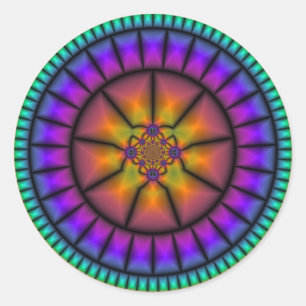 Sticker Rond Mosaïque de la sphère céleste