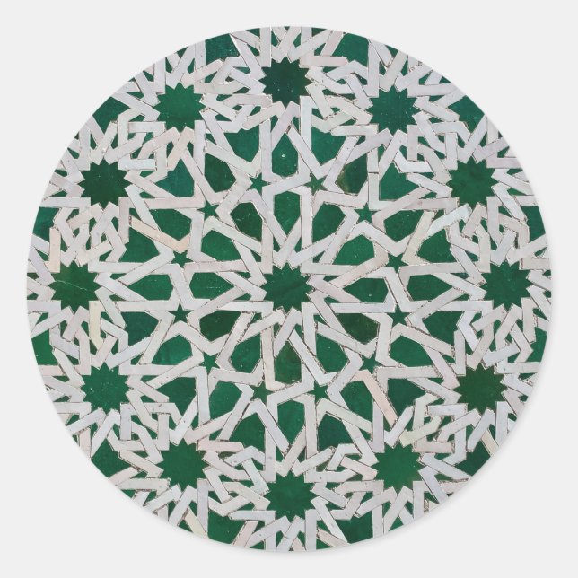 Sticker Rond Mosaïque marocaine vintage (Devant)