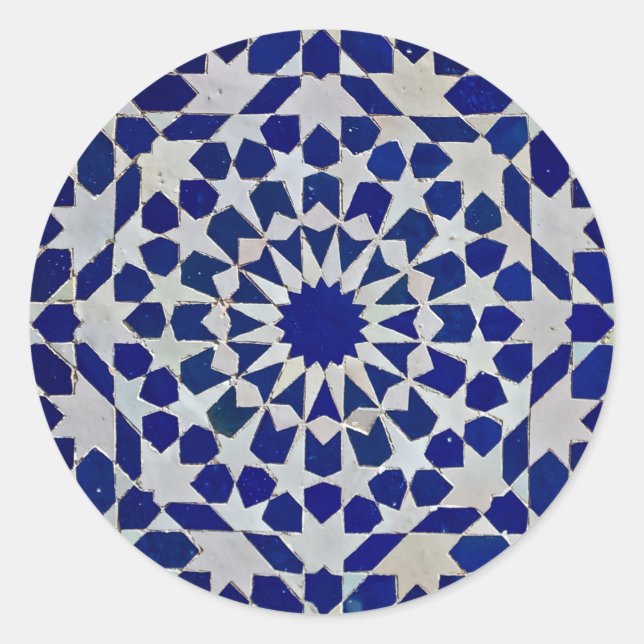 Sticker Rond Mosaïque marocaine vintage (Devant)