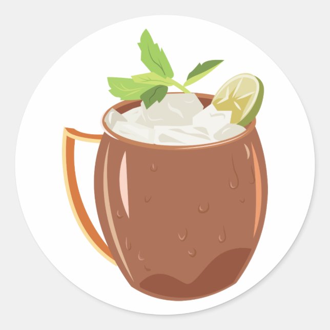 Sticker Rond Moscou Mule (Devant)