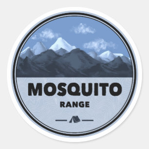 Sticker Rond Mosquito Range Camping Colorado