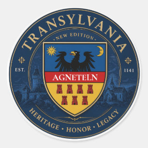 Sticker Rond mot personnalisé transylvain