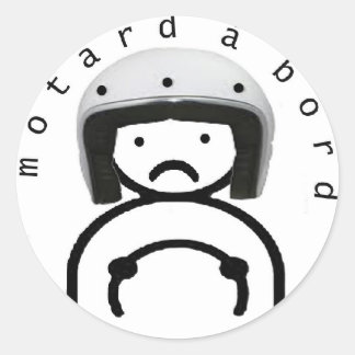 Sticker Rond MOTARD à BORD