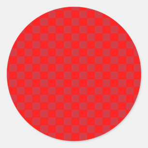 Sticker Rond Moteur de feu rouge et rouge À damiers Vintage