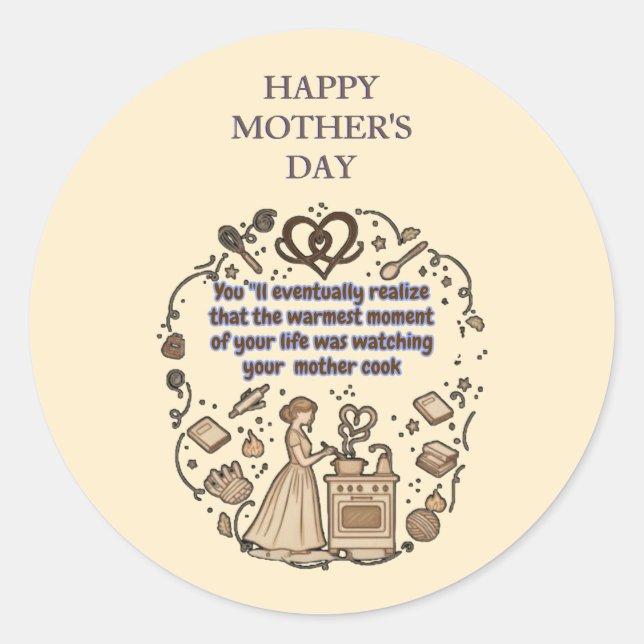 Sticker Rond mother's day gifts (Devant)