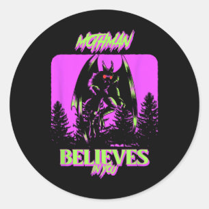 Sticker Rond Mothman - Mothman Croit En Vous