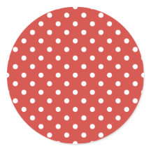 Motif à pois rouges et blancs