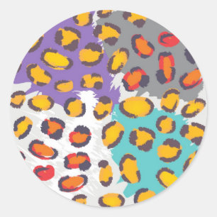 Sticker Rond Motif animal sauvage