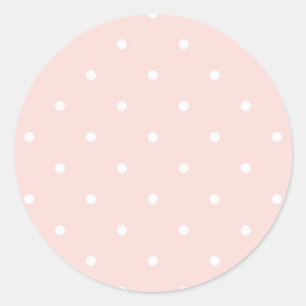 Sticker Rond Motif avec le pois blanc