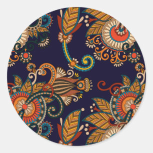 Sticker Rond Motif bleu et rouge de la marine