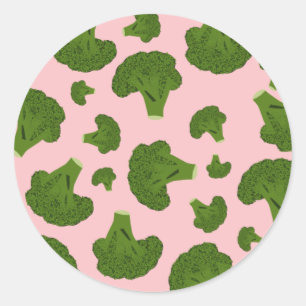 Sticker Rond Motif Broccoli