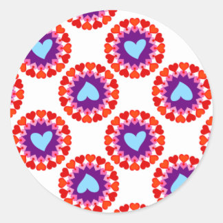 Sticker Rond motif cercle cardiaque