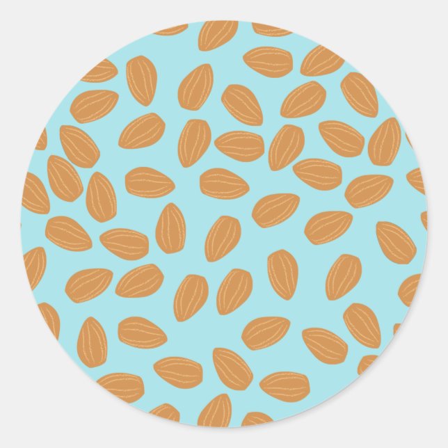 Sticker Rond Motif d'amandes (Devant)