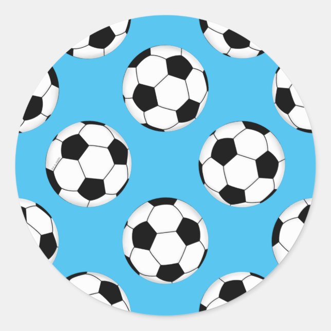 Sticker Rond Motif de balle de football (Devant)
