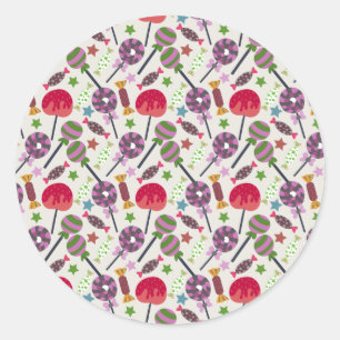 Sticker Rond Motif de bonbons   motif Lollies   lollipop 11