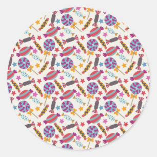 Sticker Rond Motif de bonbons   motif Lollies   lollipop 46