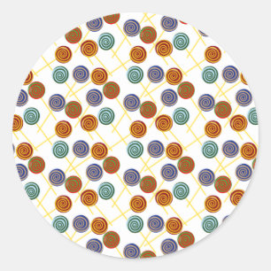 Sticker Rond Motif de bonbons motif Lollies lollipop 47