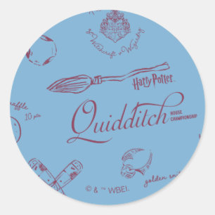 Sticker Rond Motif de broderie vintage QUIDDITCH™