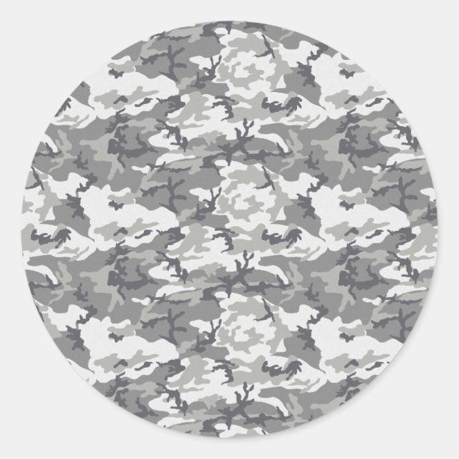 Sticker Rond Motif de Camouflage, Motif militaire, Camo, Armée (Devant)
