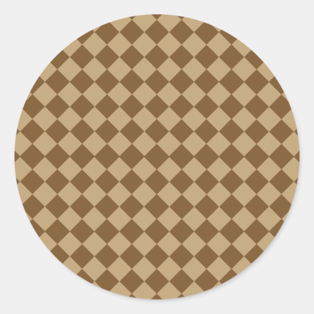 Sticker Rond Motif de diamants combiné Brown par STaylor (Devant)