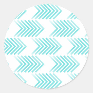 Sticker Rond Motif de flèche Tribal Turquoise