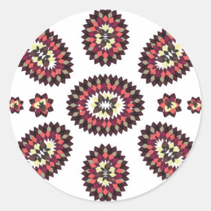 Sticker Rond Motif de fleurs Mandala