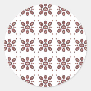 Sticker Rond Motif de fleurs Mandala