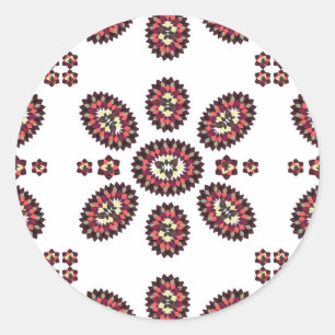 Sticker Rond Motif de fleurs Mandala