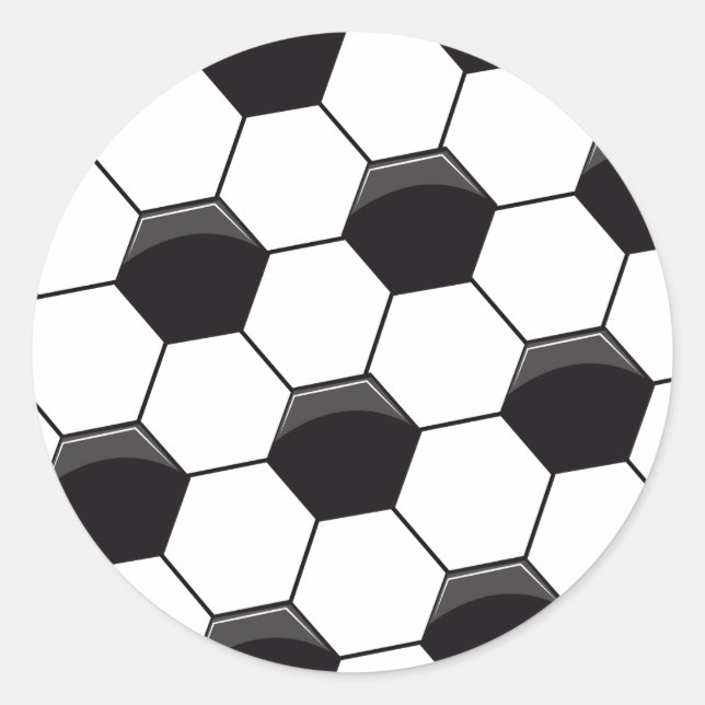 Sticker Rond Motif de football (Devant)
