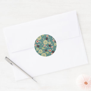 Sticker Rond Motif de jeton vert Turquoise rose