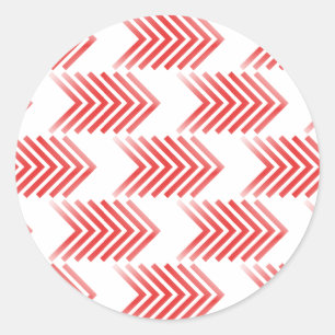 Sticker Rond Motif de la flèche de la tribu rouge