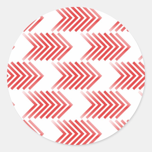 Sticker Rond Motif de la flèche de la tribu rouge (Devant)