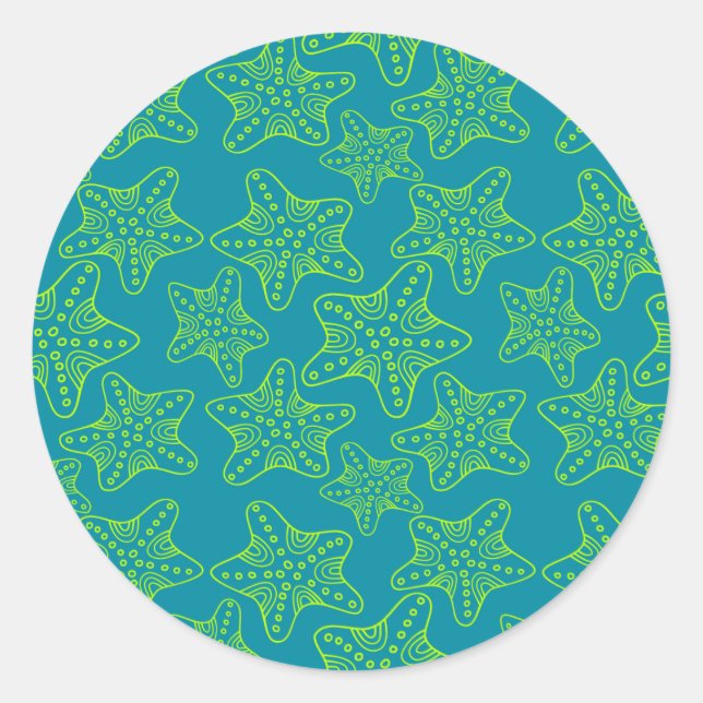 Sticker Rond Motif de la foule de Starfish (Devant)