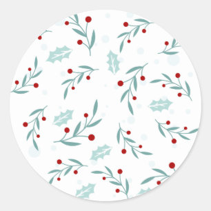 Sticker Rond Motif de Noël 112